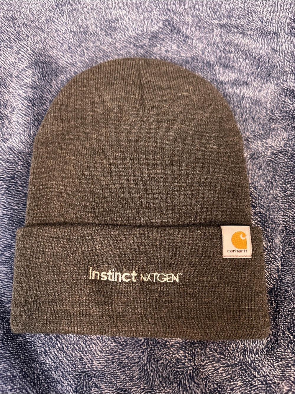 Carhartt Gray Cuffed Beanie with Instinct NXTGEN Embroidery